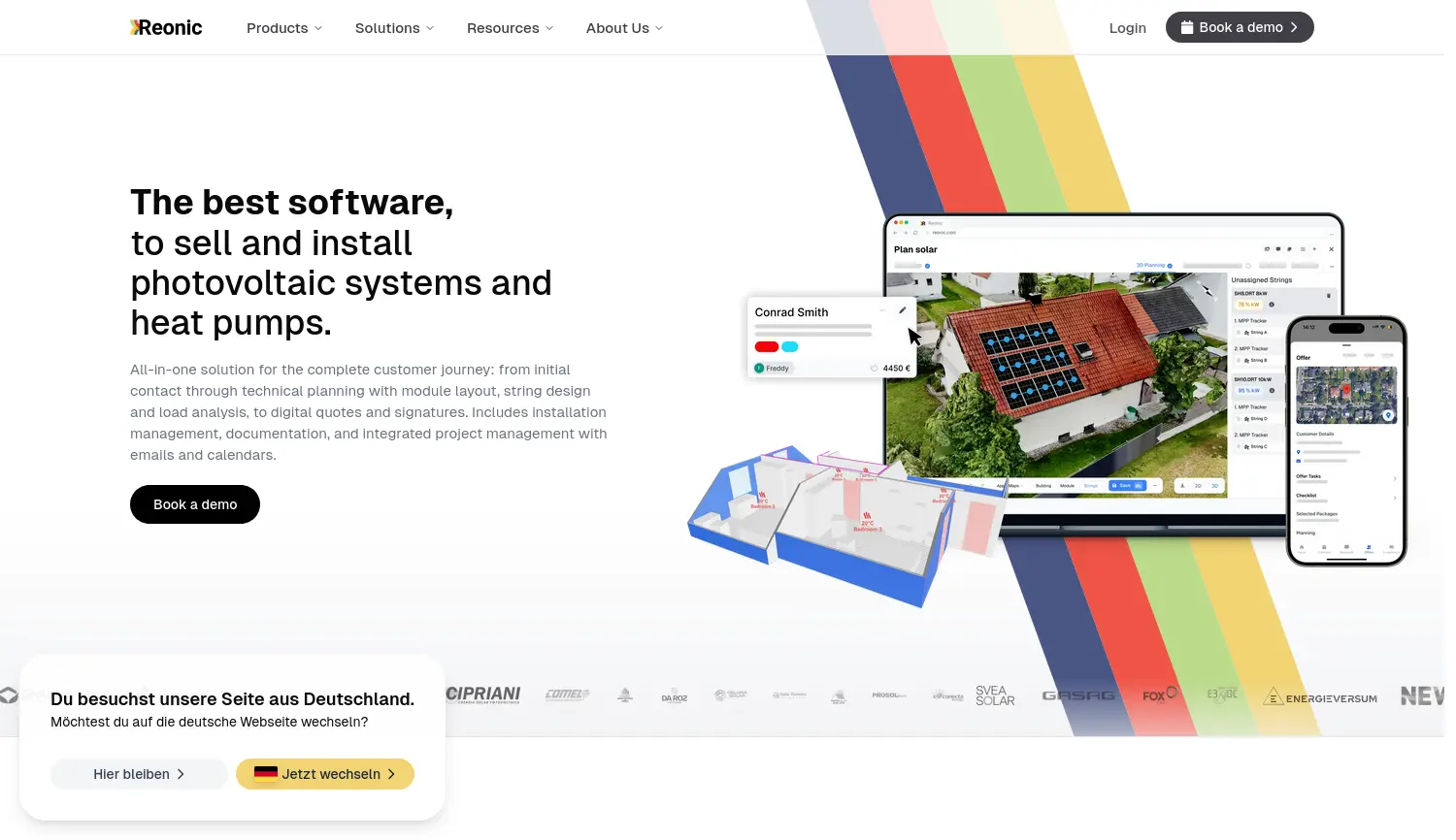 Website der Firma Reonic GmbH
