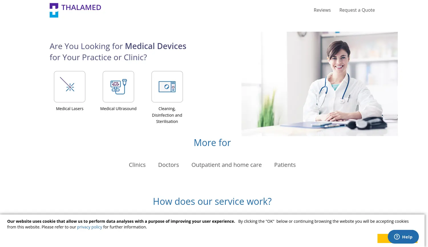 Website der Firma Thalamed GmbH