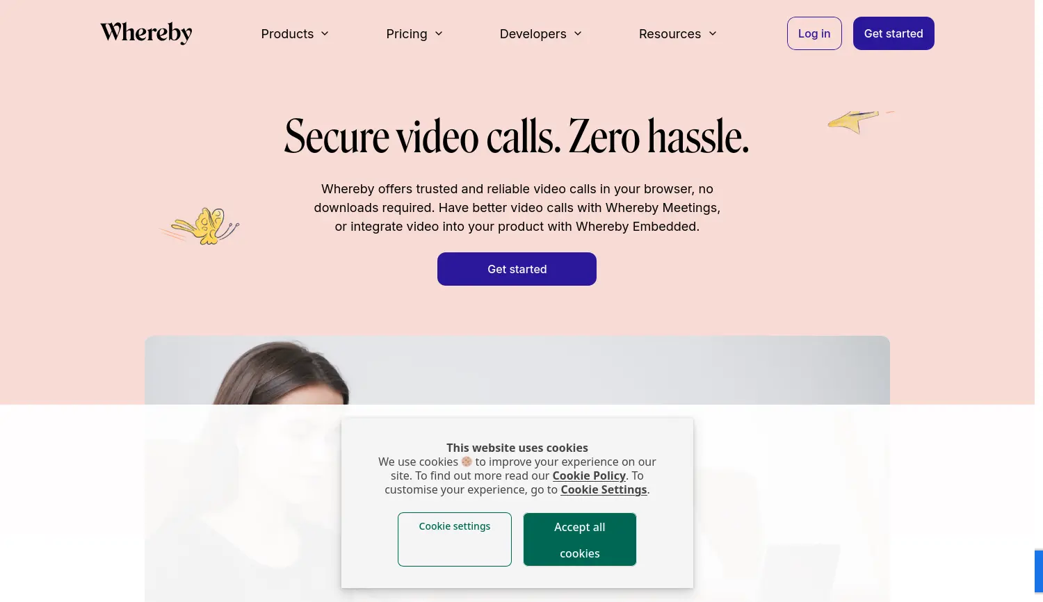 Website der Firma Whereby