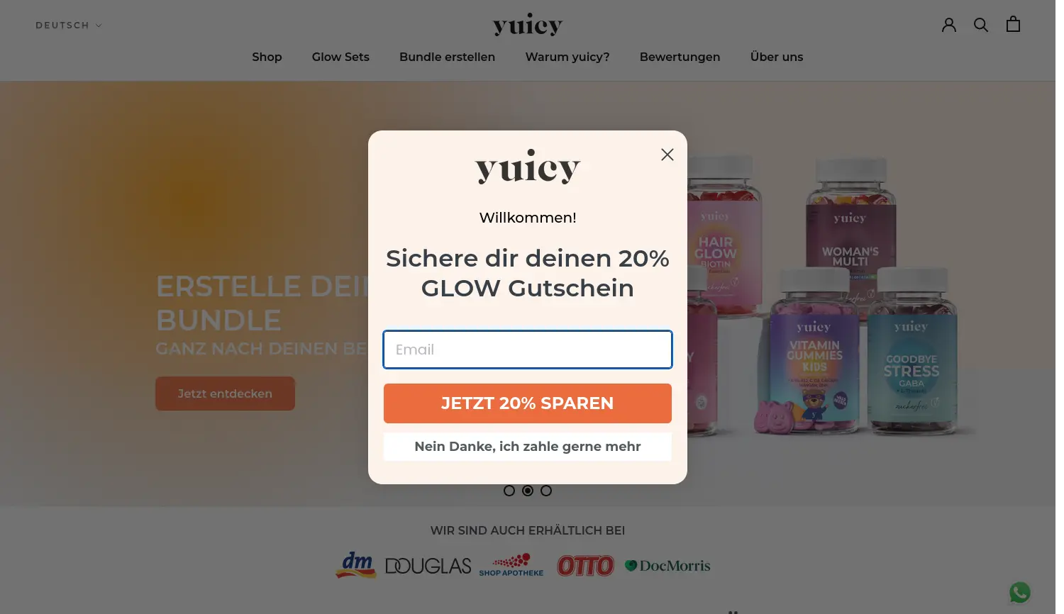 Website der Firma yuicy