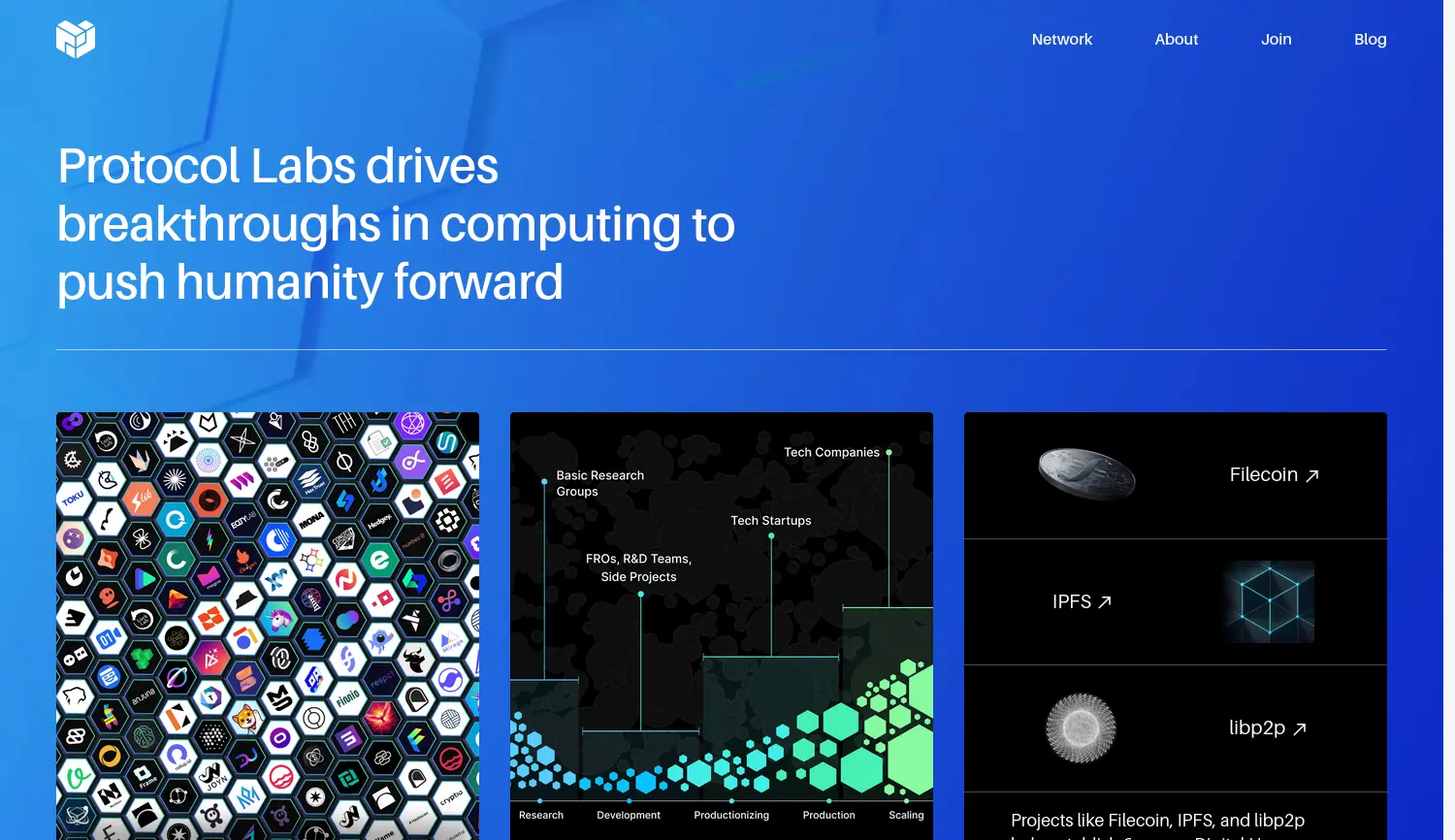 Website der Firma Protocol Labs