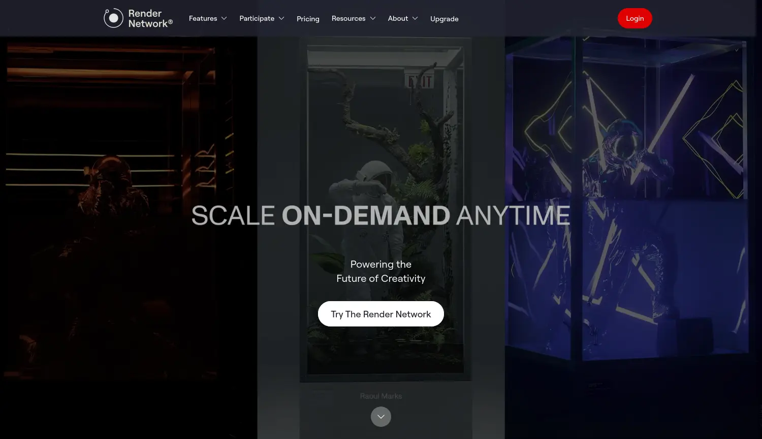 Website der Firma Render Network Foundation