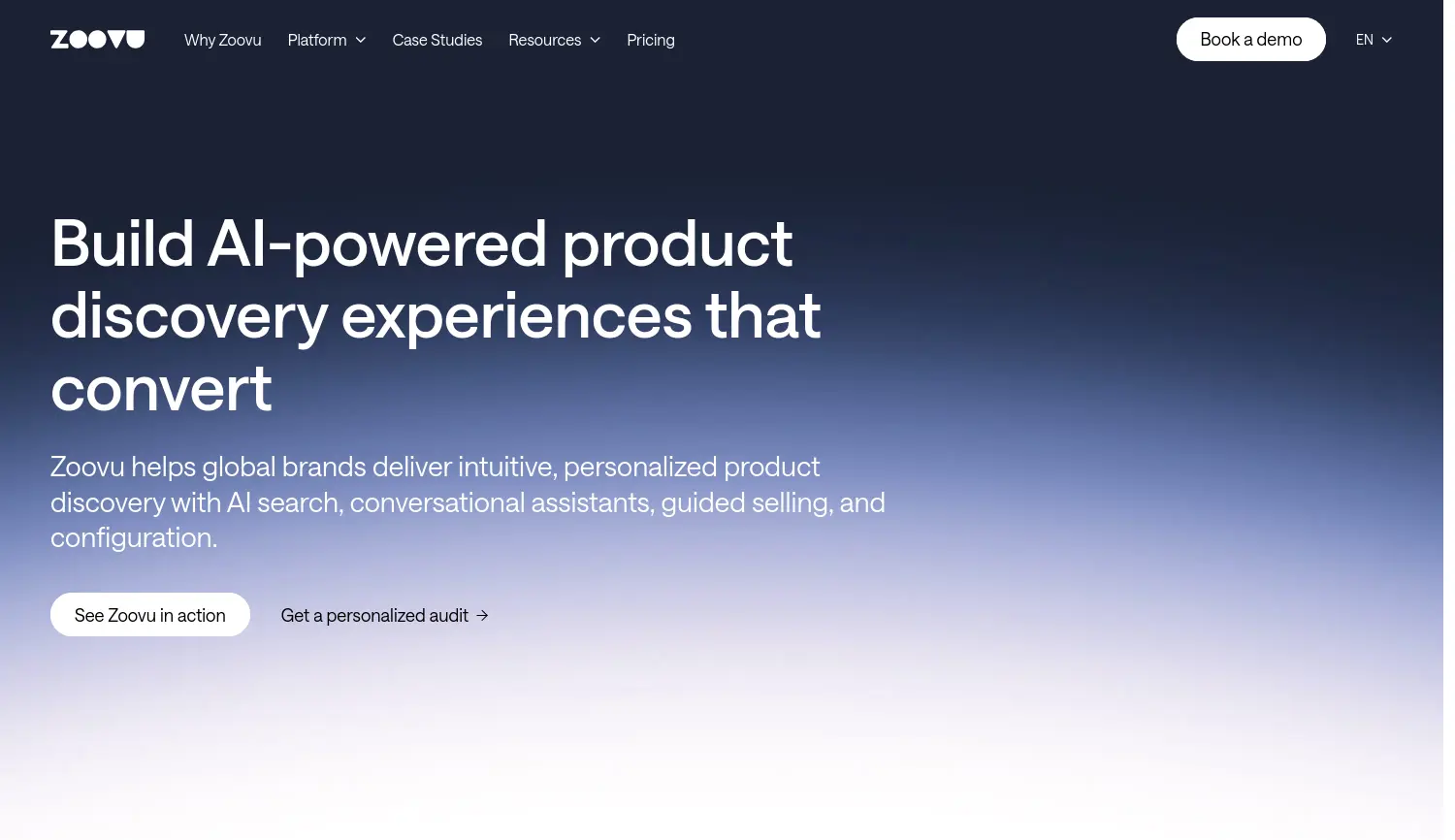 Website der Firma Zoovu