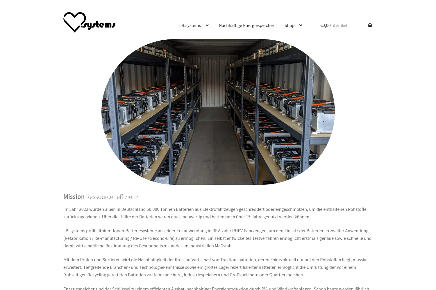 Website der Firma LB.systems GmbH