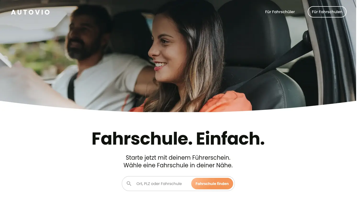 Website der Firma AUTOVIO GmbH