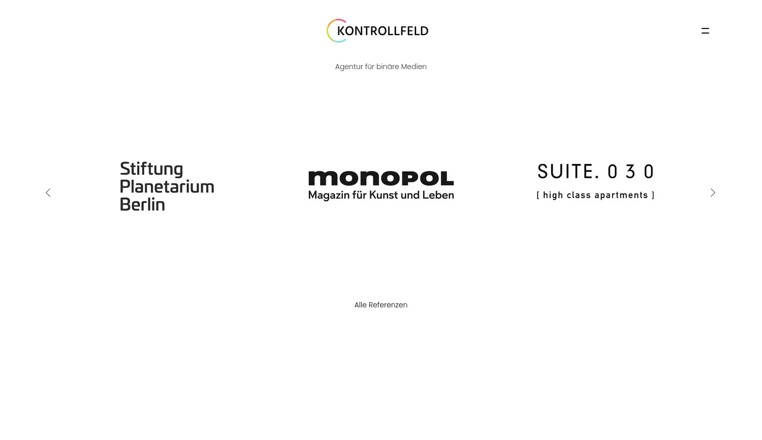 Website der Firma Kontrollfeld GmbH