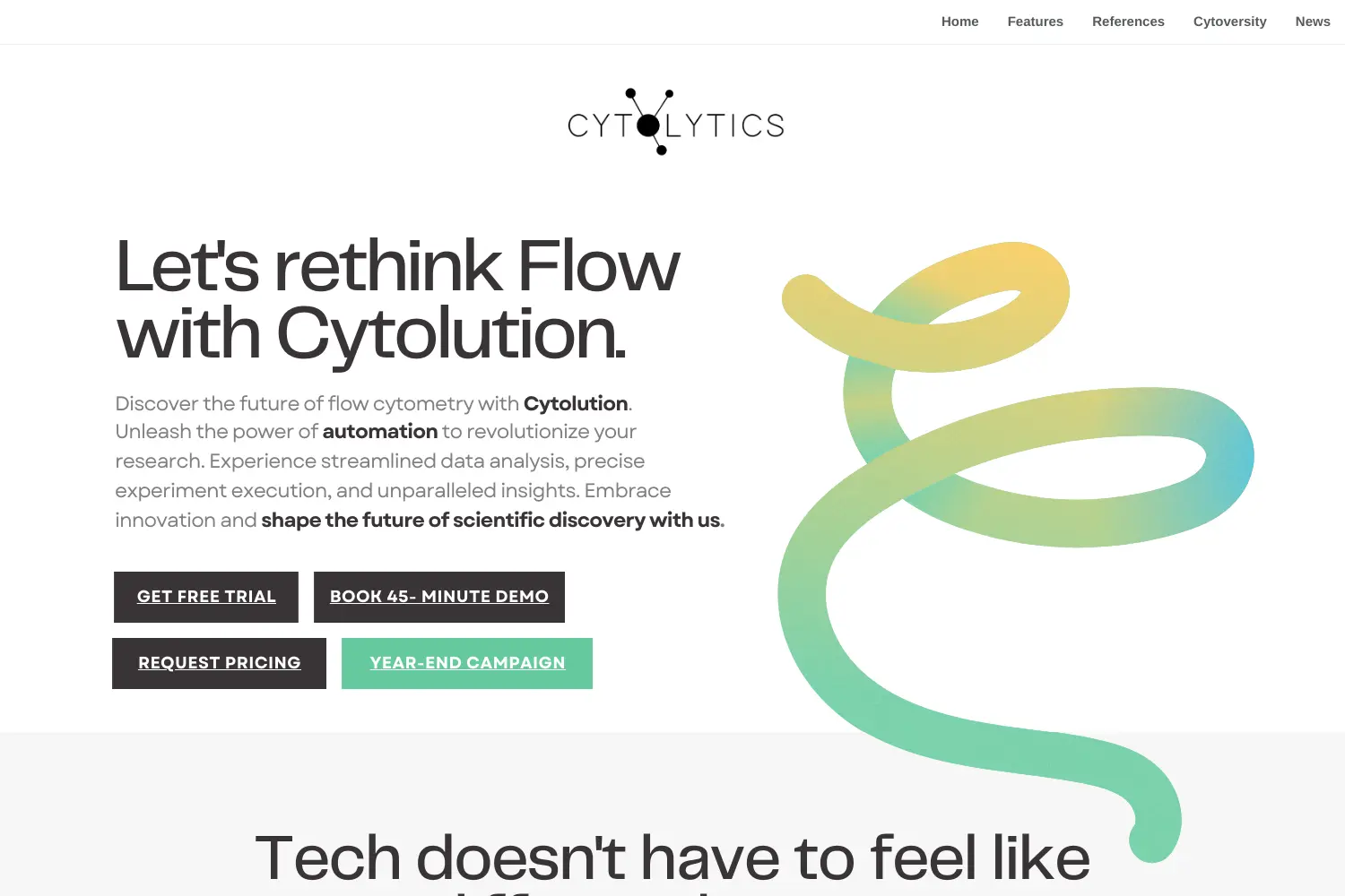 Website der Firma Cytolytics GmbH
