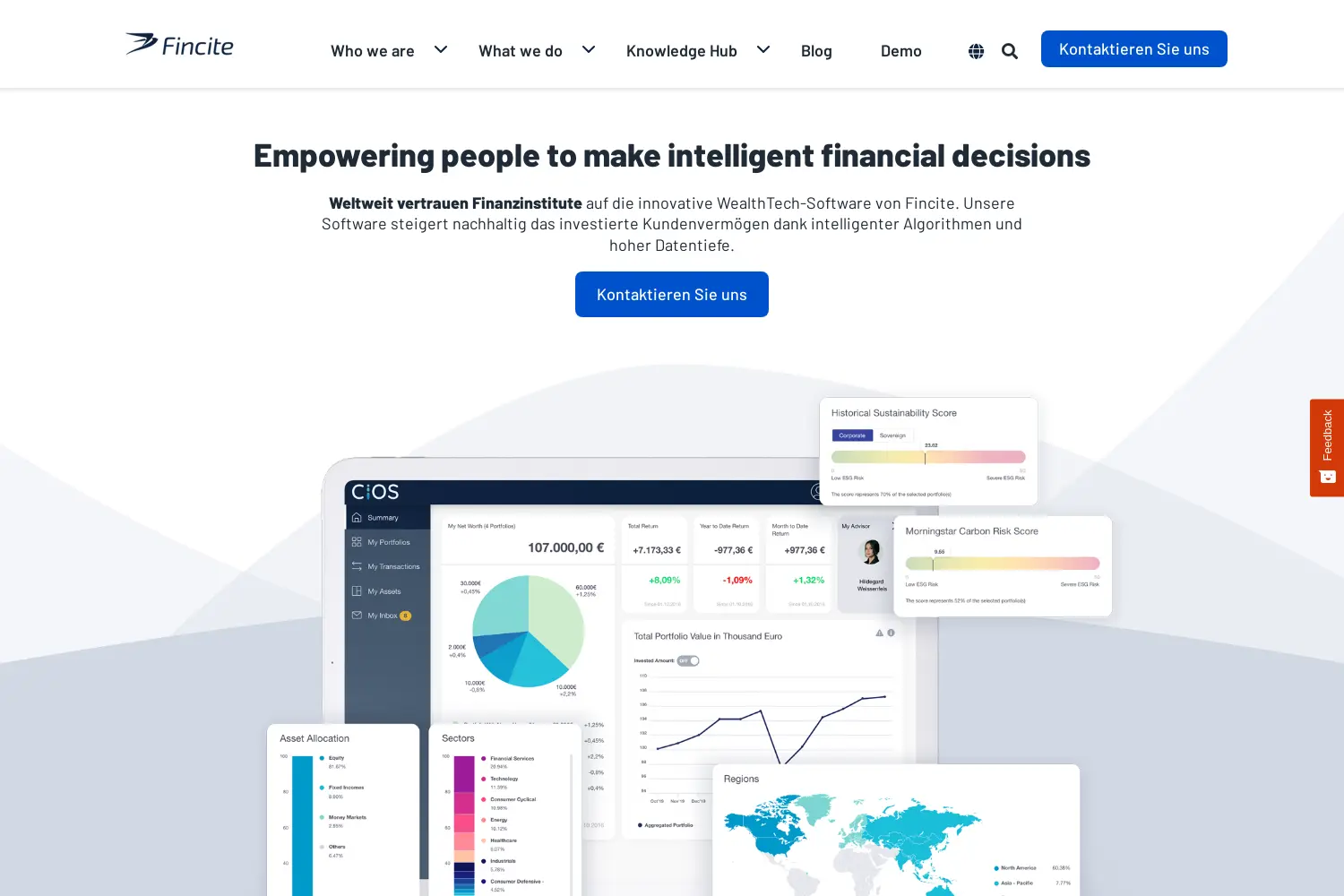 Website der Firma Fincite GmbH