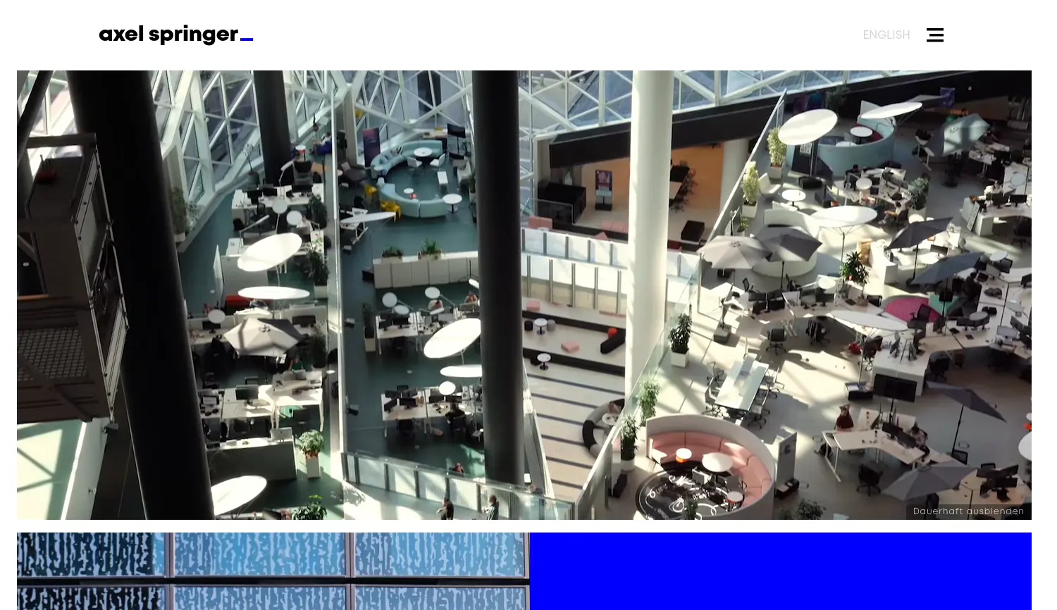 Website der Firma Axel Springer SE