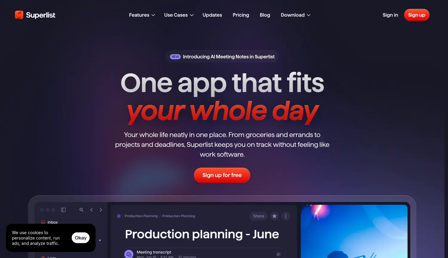 Website der Firma Superlist