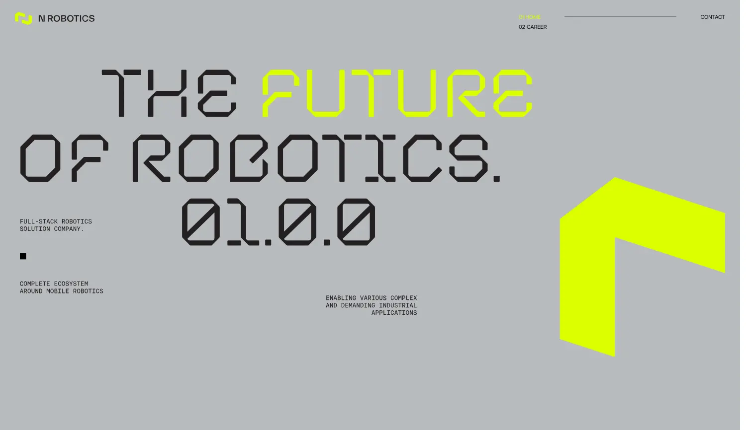 Website der Firma N Robotics GmbH