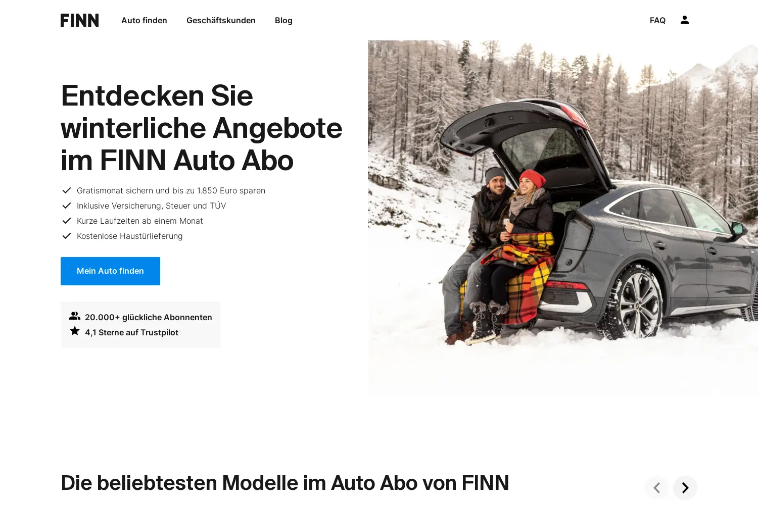 Website der Firma Finn GmbH