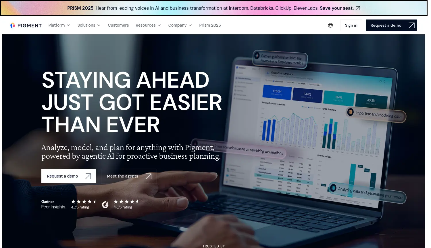 Website der Firma Pigment