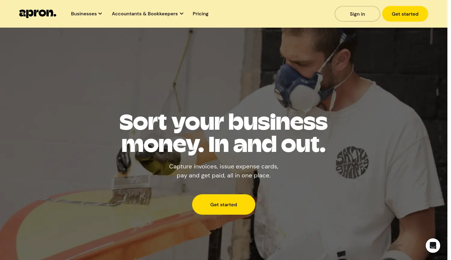 Website der Firma Apron
