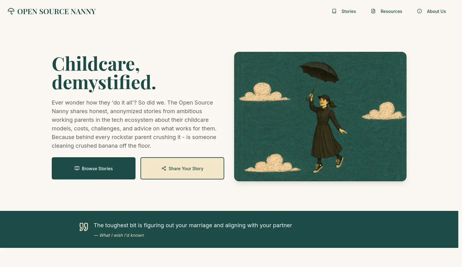 Website der Firma Open Source Nanny