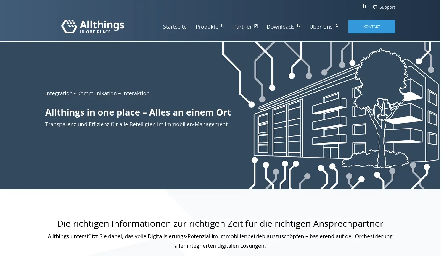 Website der Firma Allthings