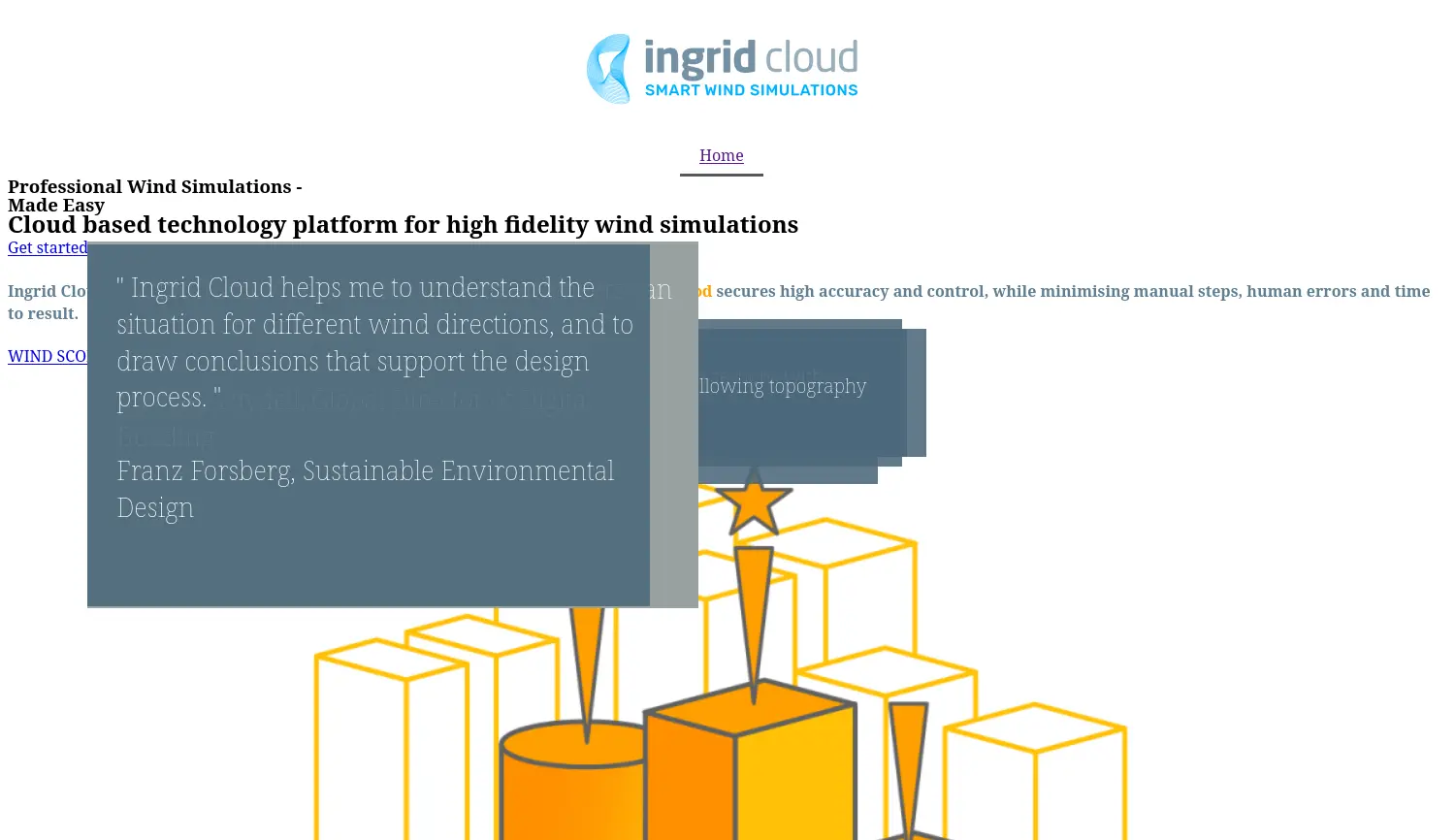 Website der Firma Ingridcloud