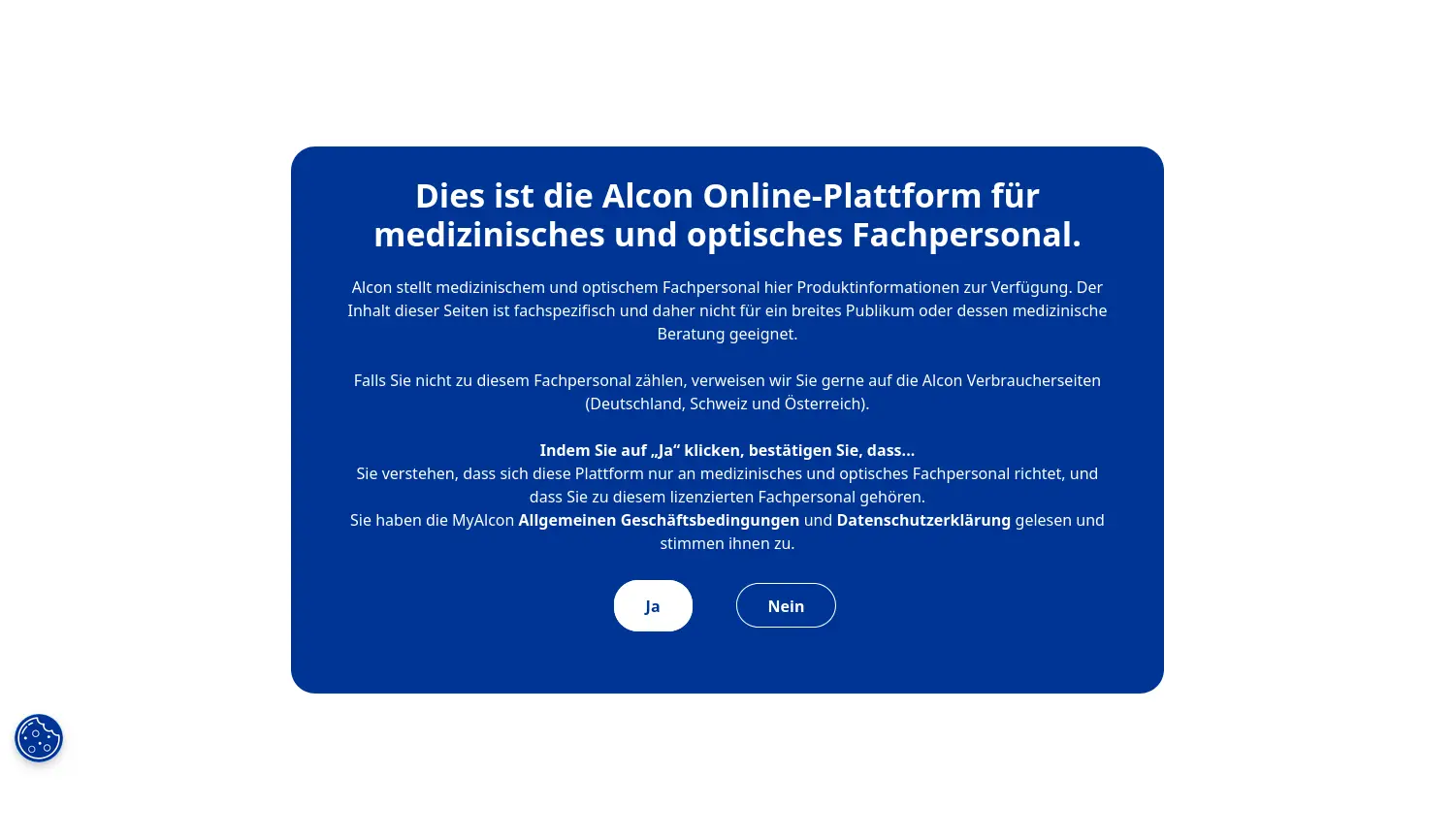 Website der Firma Alcon Inc.