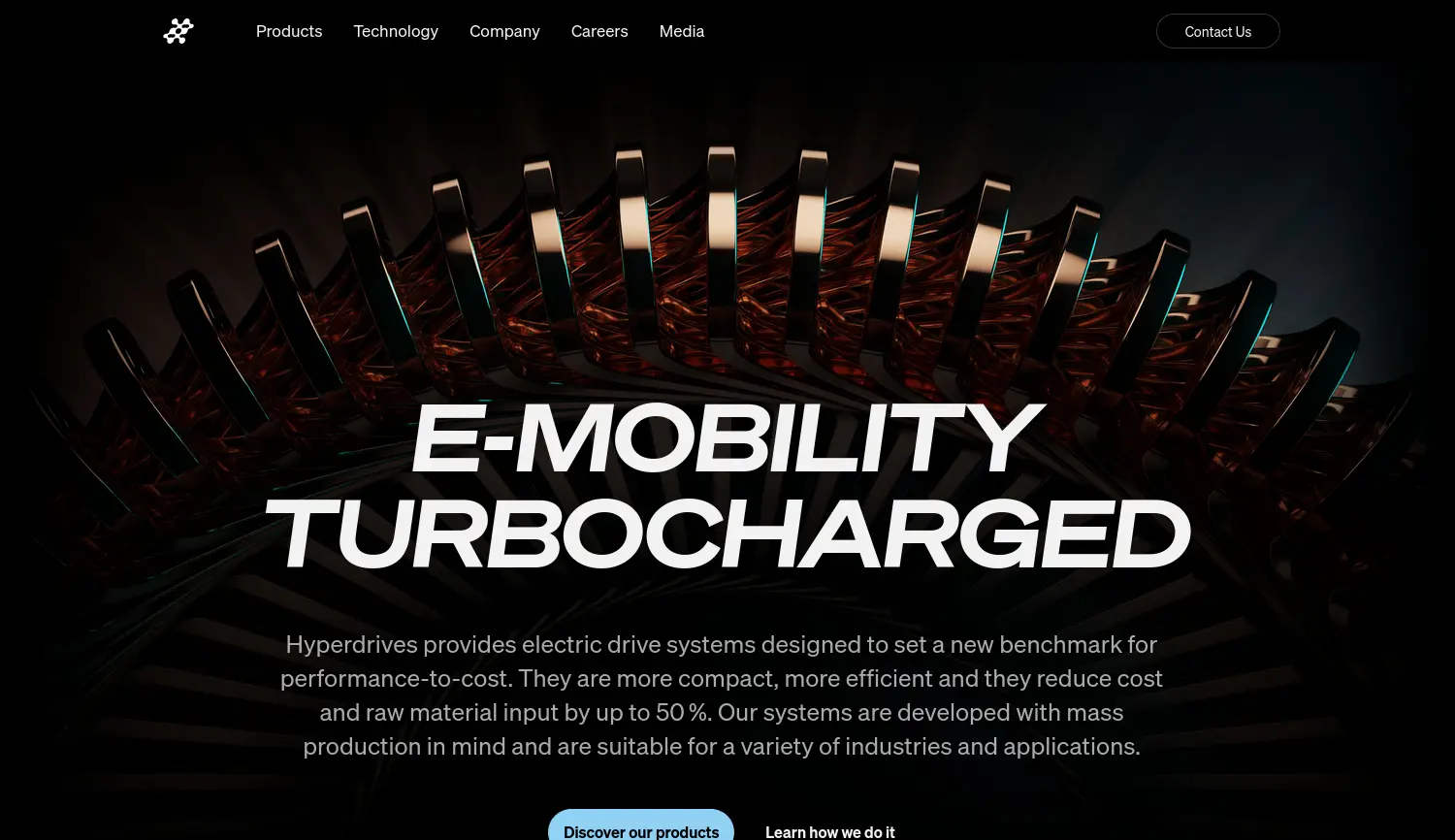 Website der Firma hyperdrives GmbH