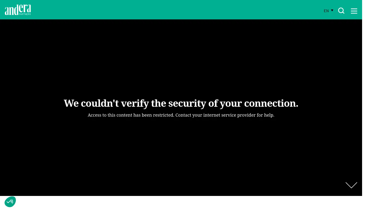 Website der Firma Andera Partners