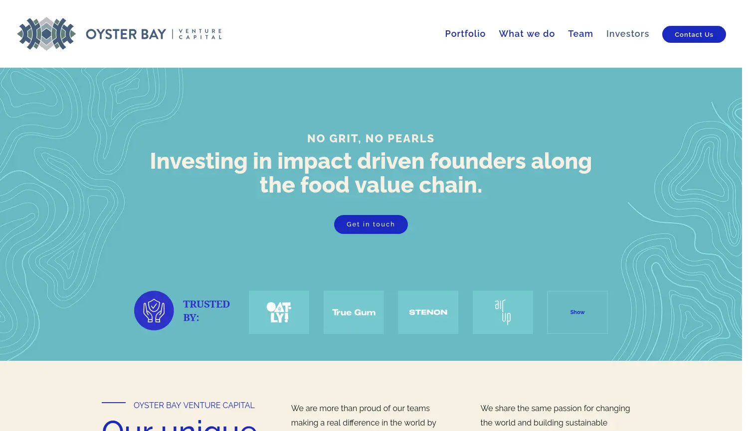 Website der Firma Oyster Bay Venture Capital GmbH & Co. KG