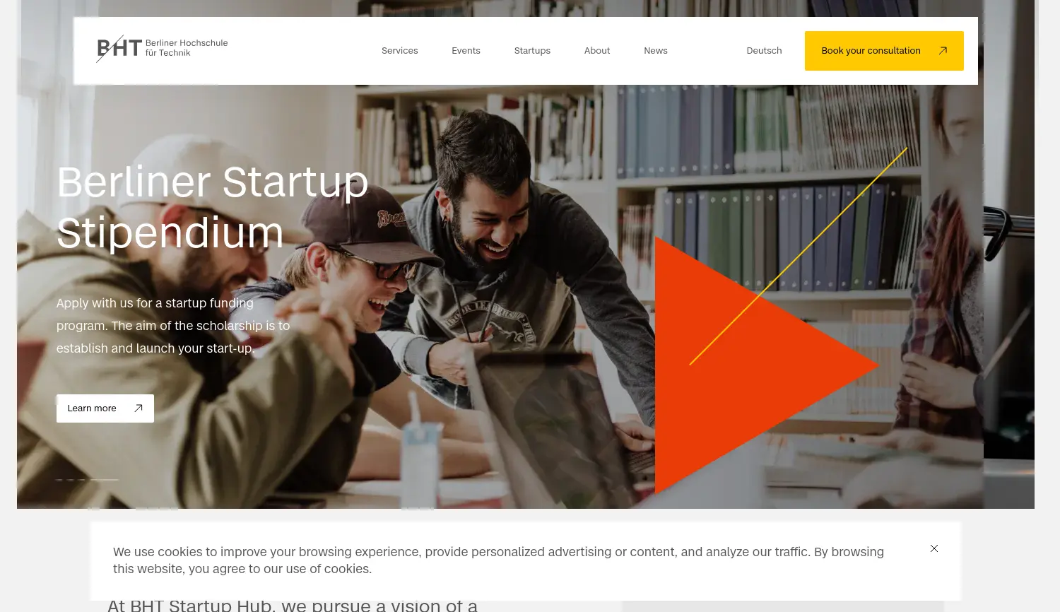 Website der Firma Berliner Hochschule für Technik (BHT)