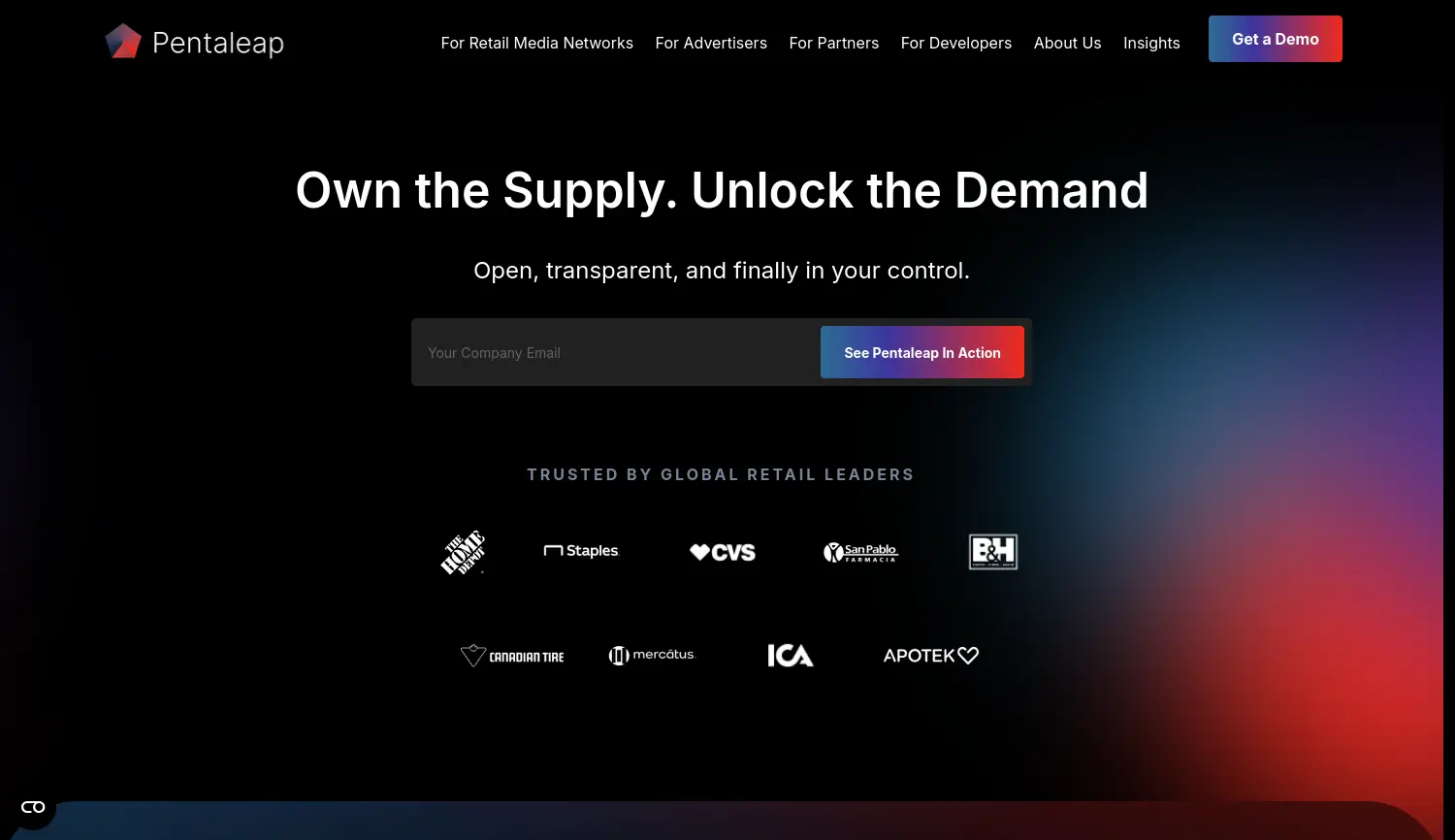 Website der Firma Pentaleap GmbH