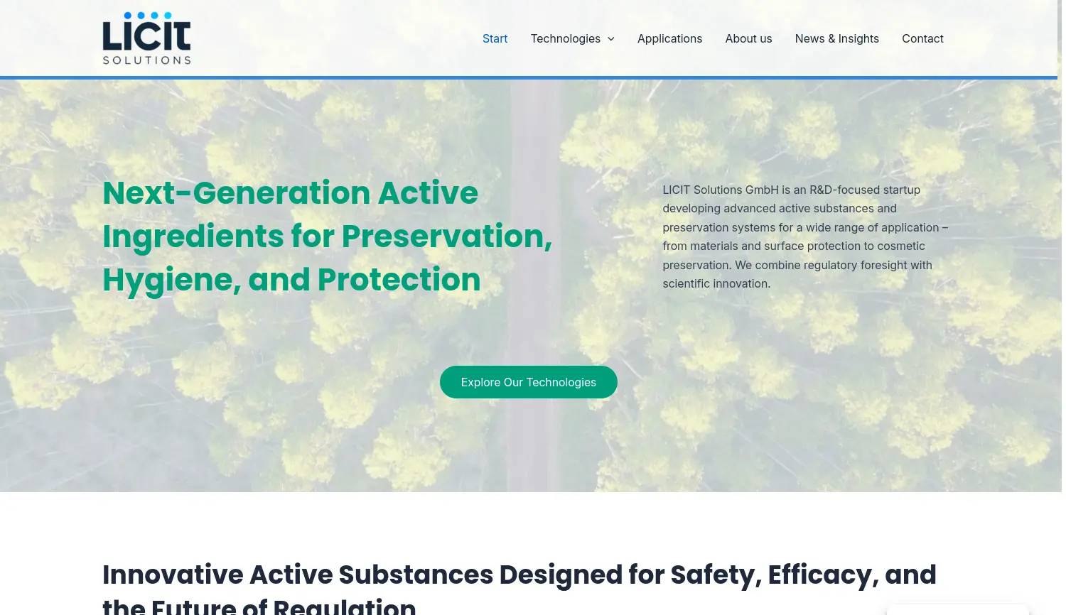 Website der Firma LICIT Solutions GmbH