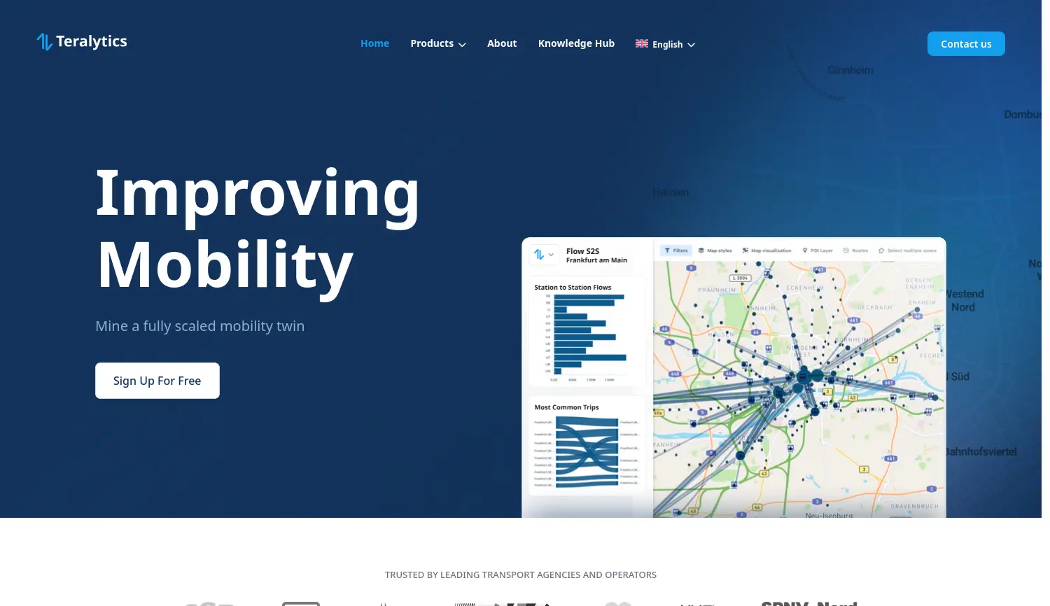 Website der Firma Teralytics GmbH