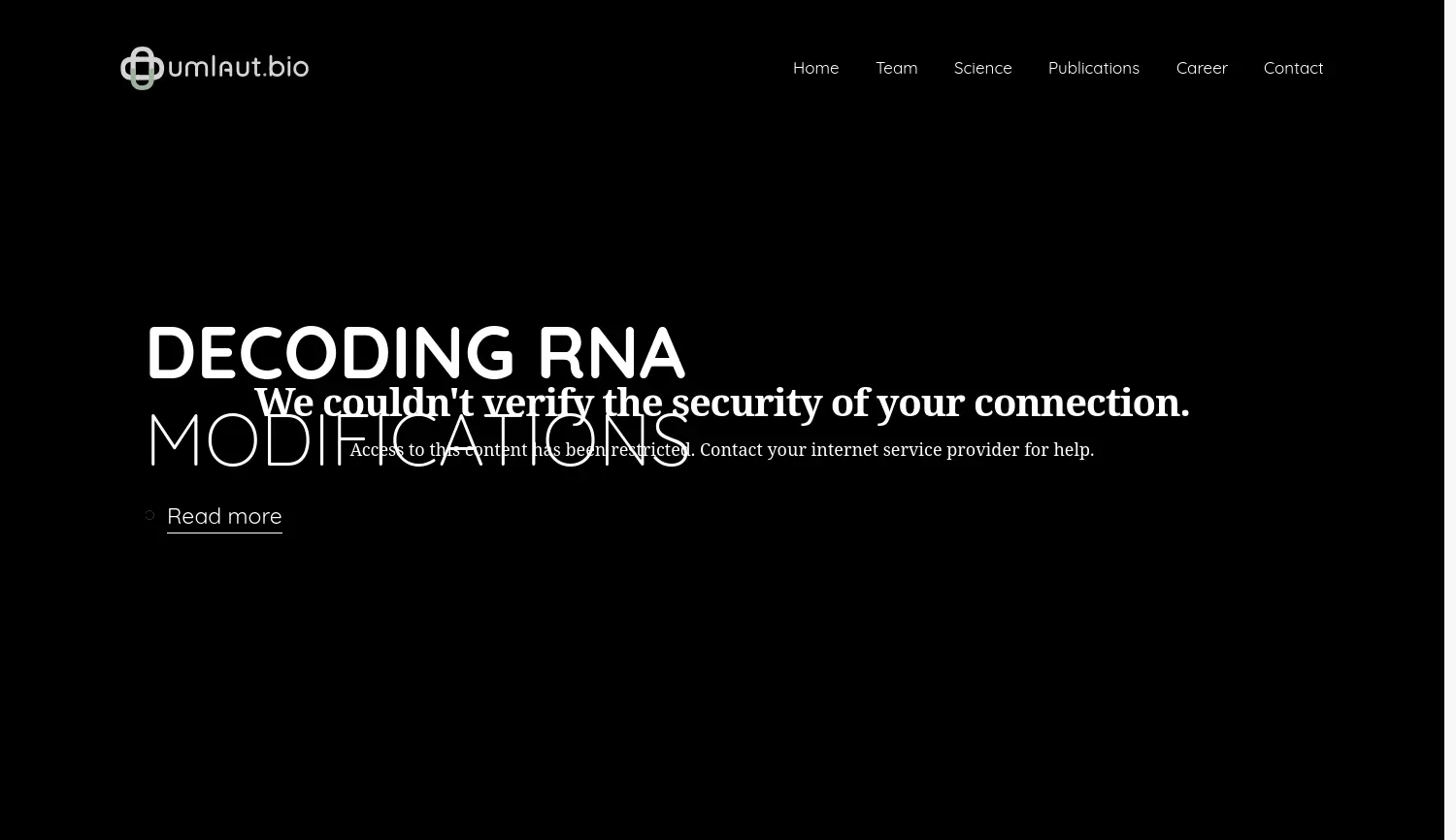 Website der Firma Umlaut.bio GmbH