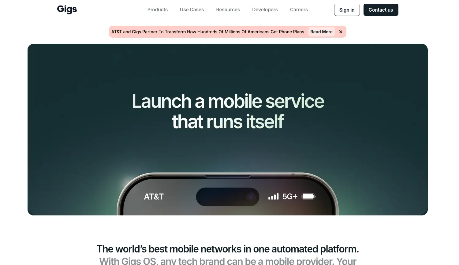 Website der Firma Gigs