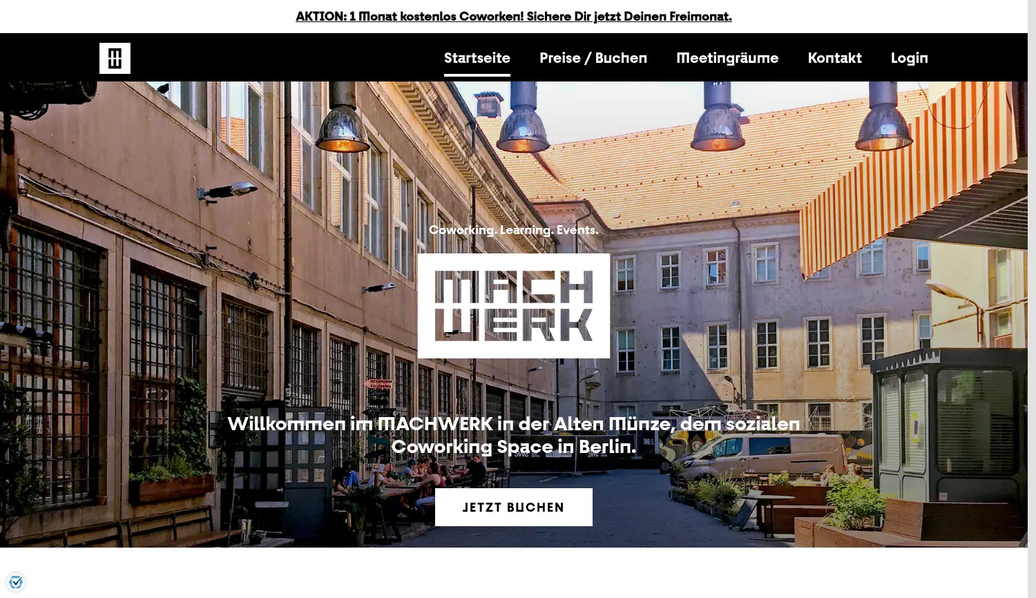 Website der Firma MACHWERK GmbH