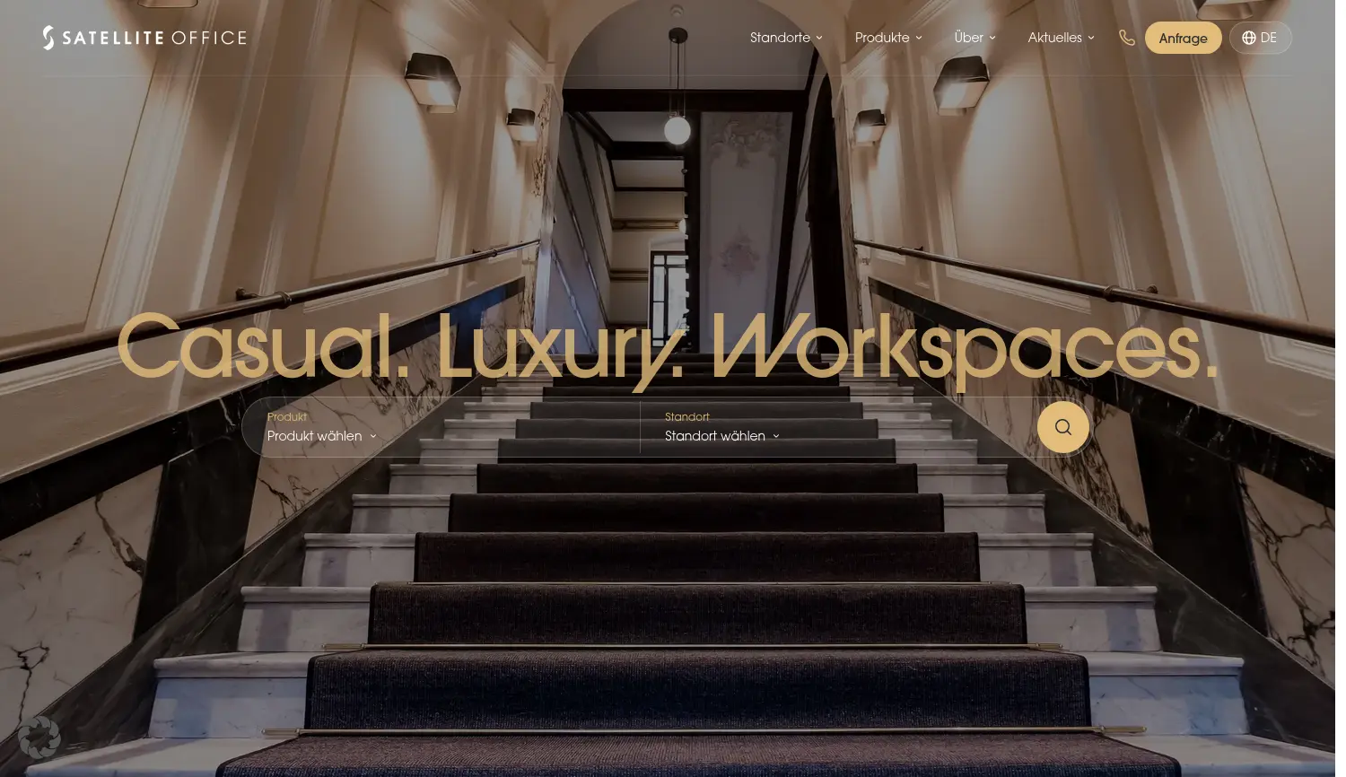 Website der Firma SATELLITE OFFICE GMBH