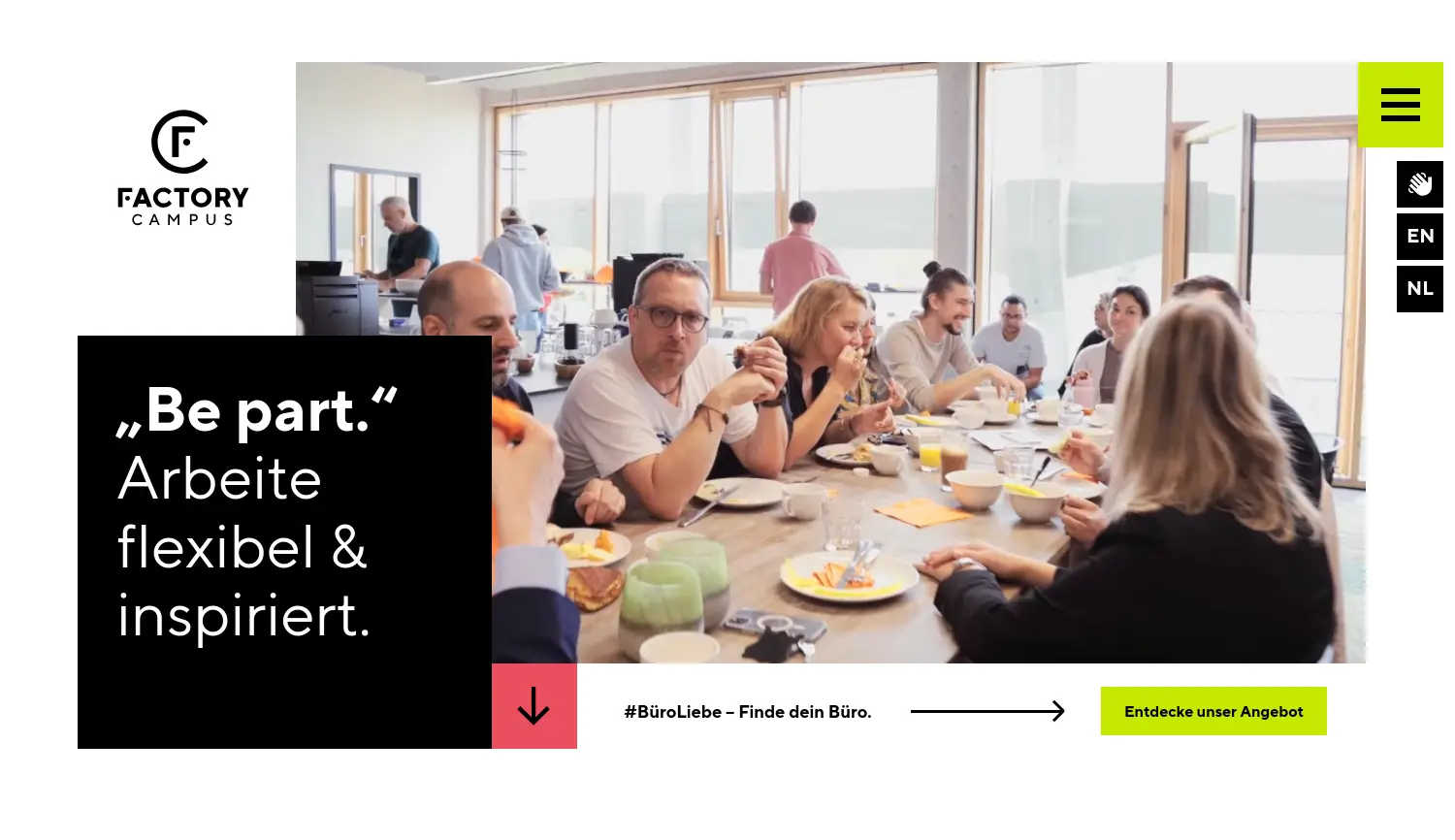 Website der Firma Factory Campus GmbH & Co. KG