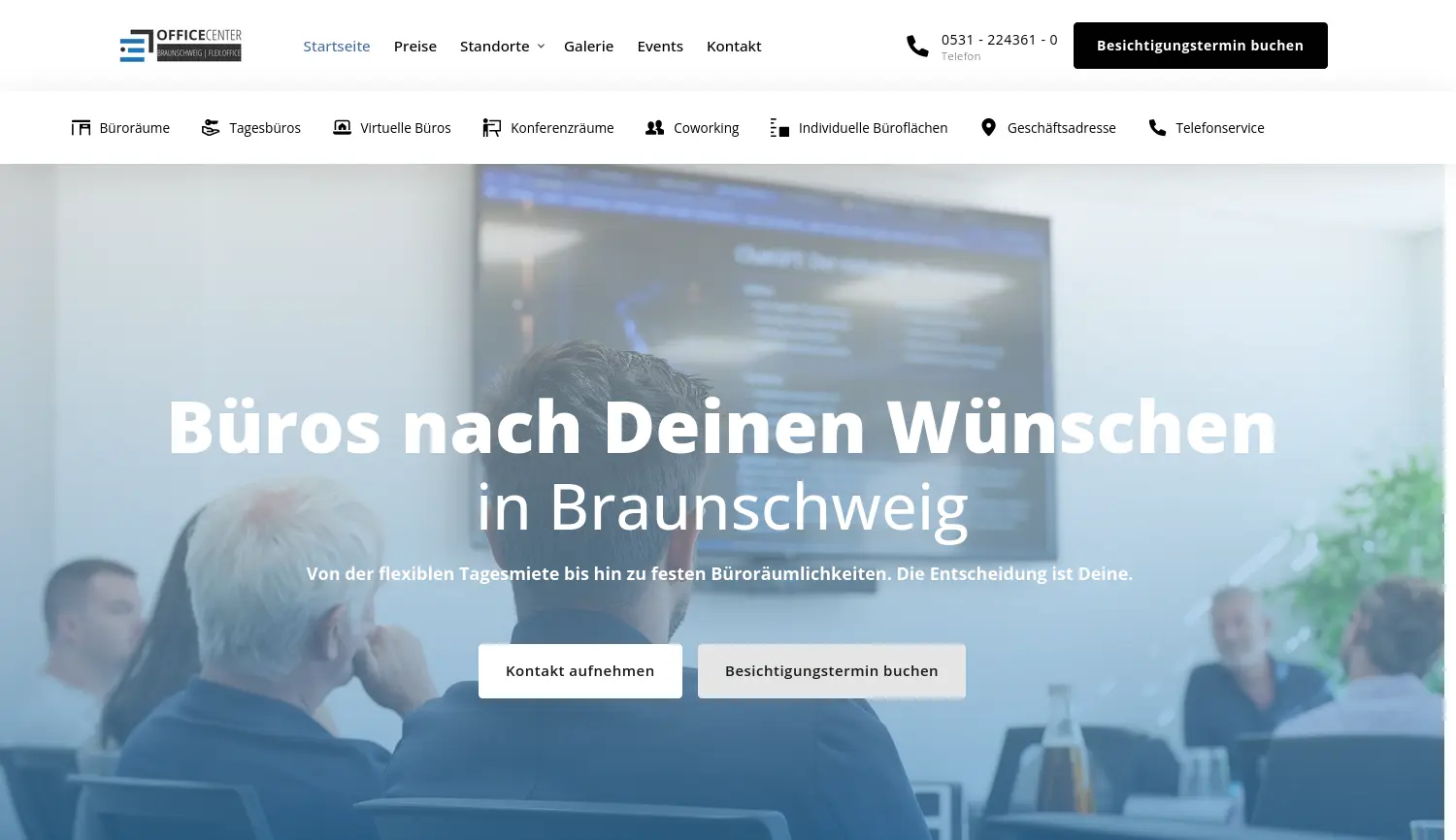 Website der Firma Blueunit GmbH