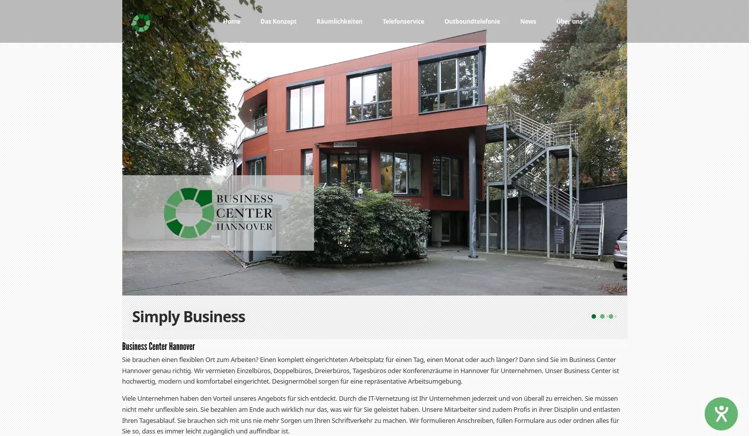 Website der Firma Business Center Hannover, Inhaber Gunnar Kliche