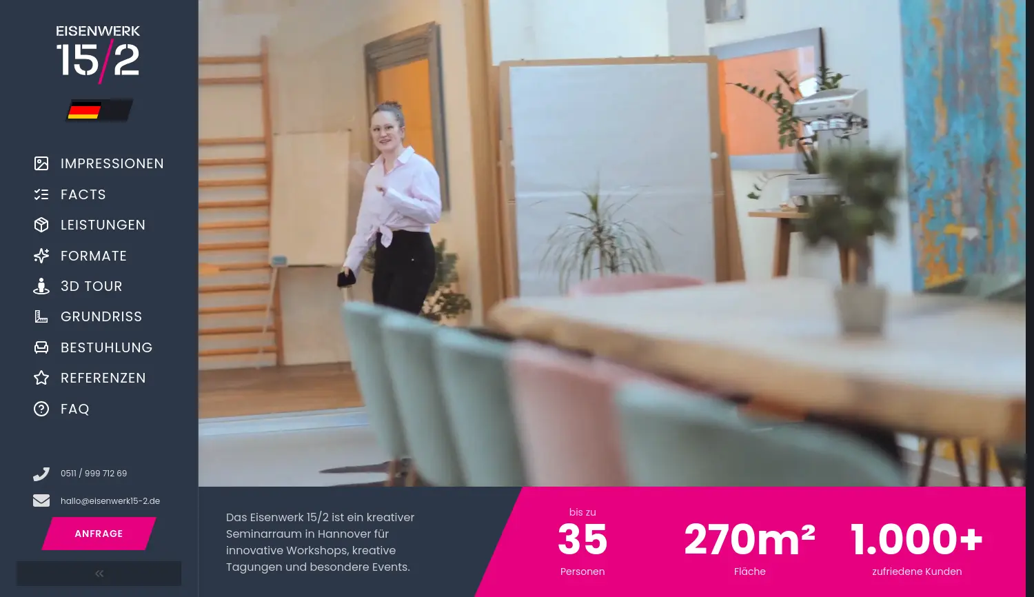 Website der Firma Eisenwerk 15/2 GmbH