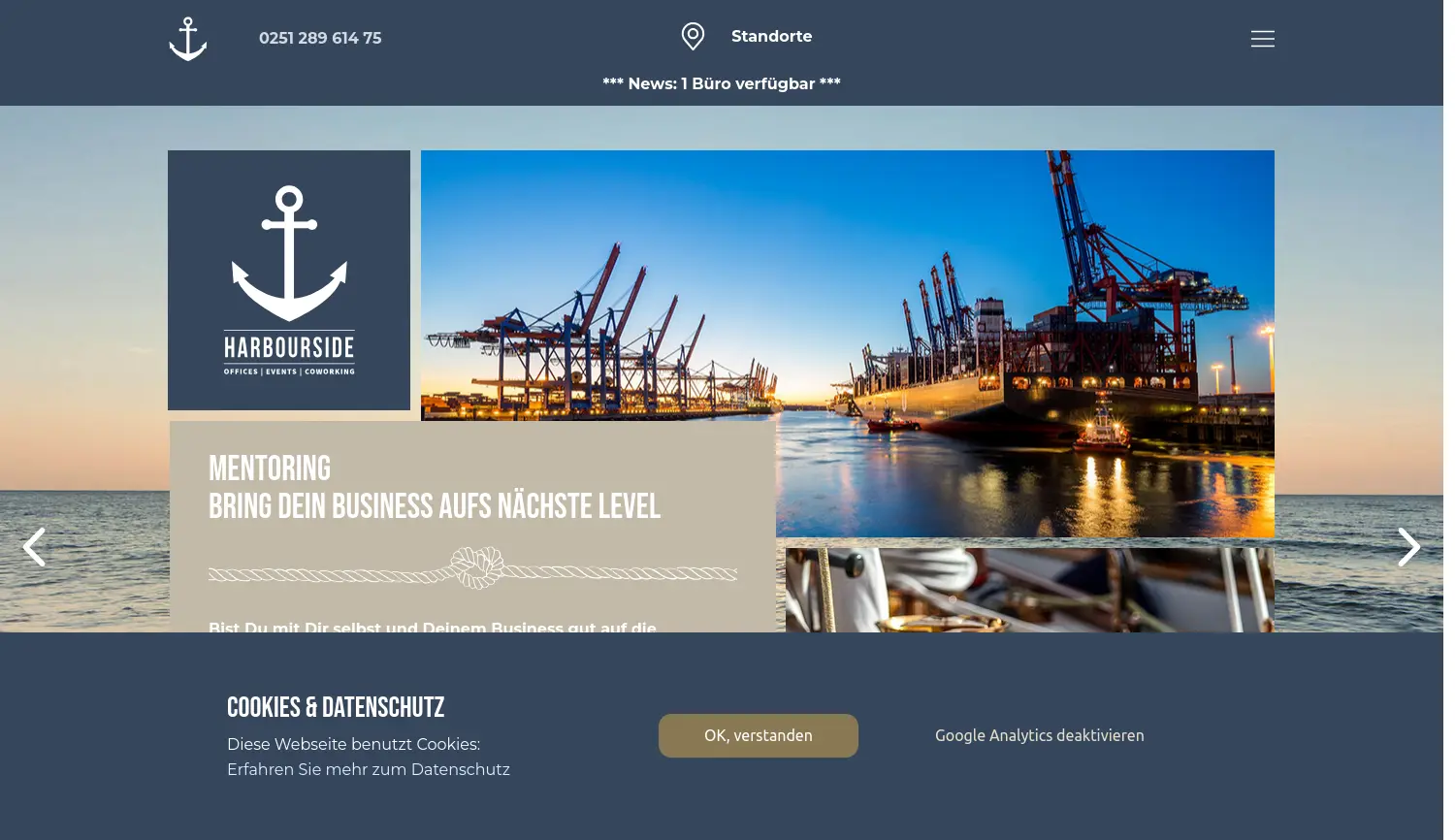 Website der Firma Behrsing Co-Working e.K.