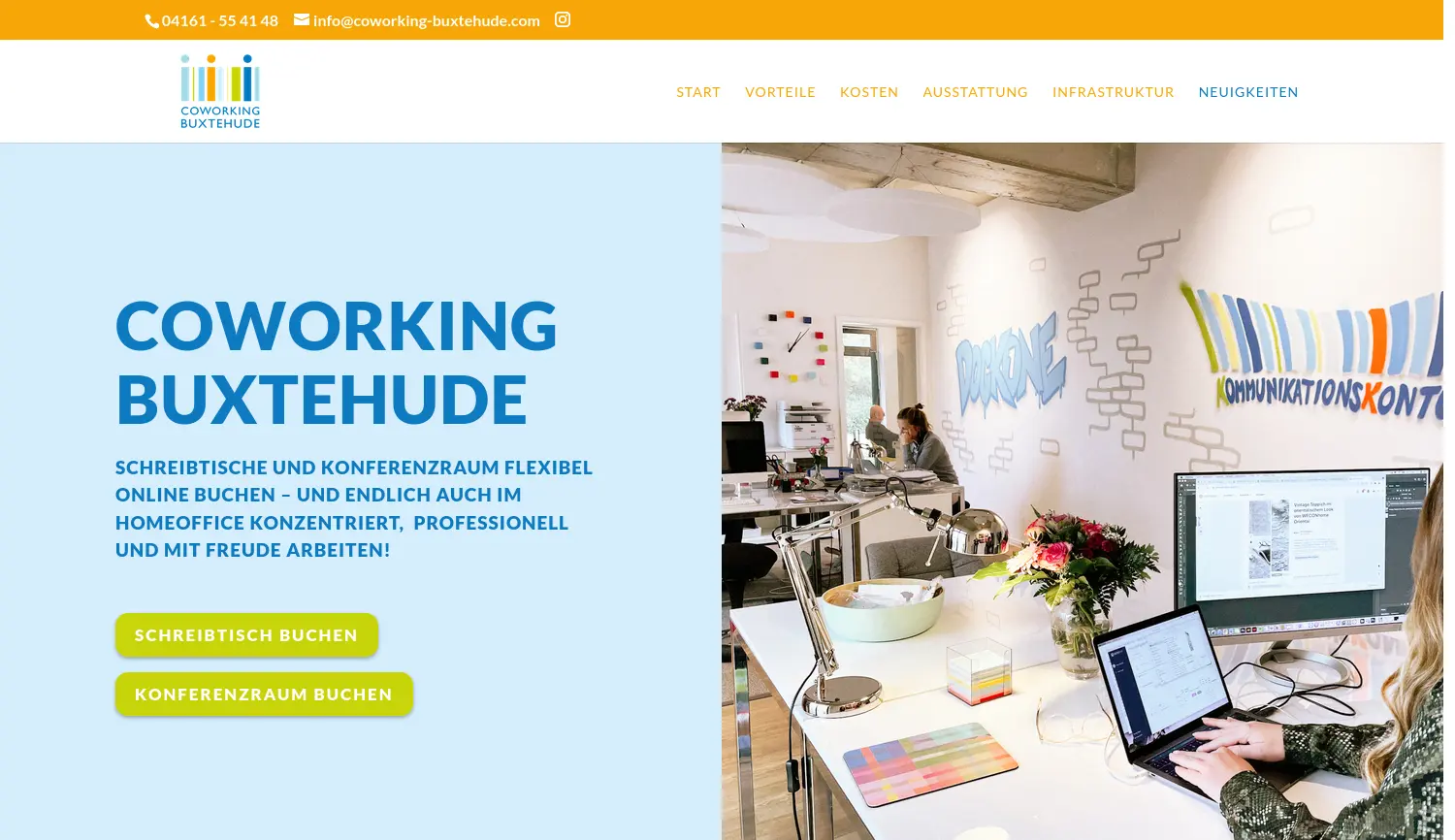 Website der Firma KommunikationsKontor Buxtehude