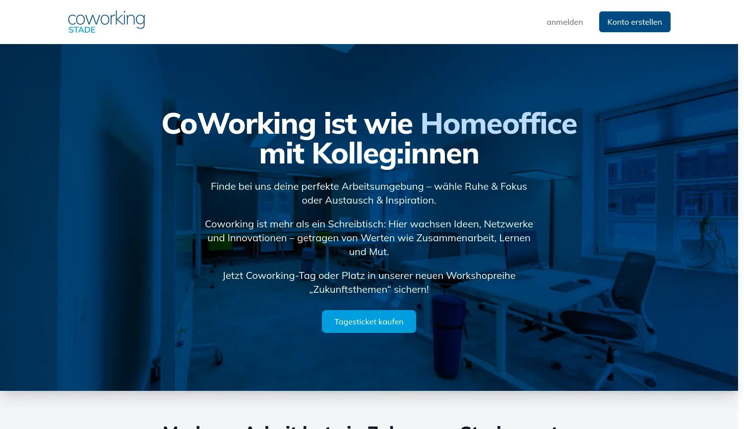 Website der Firma coworking Rackow & Kleine-Natrop GbR