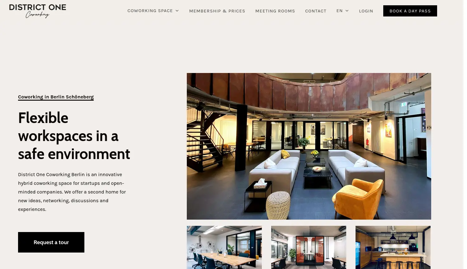 Website der Firma District One GmbH