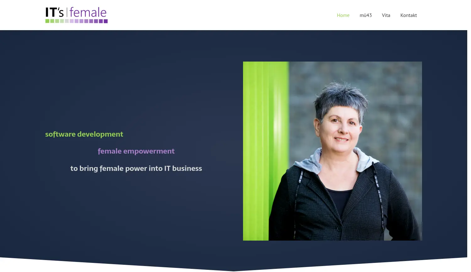 Website der Firma IT’s female Anette Davids