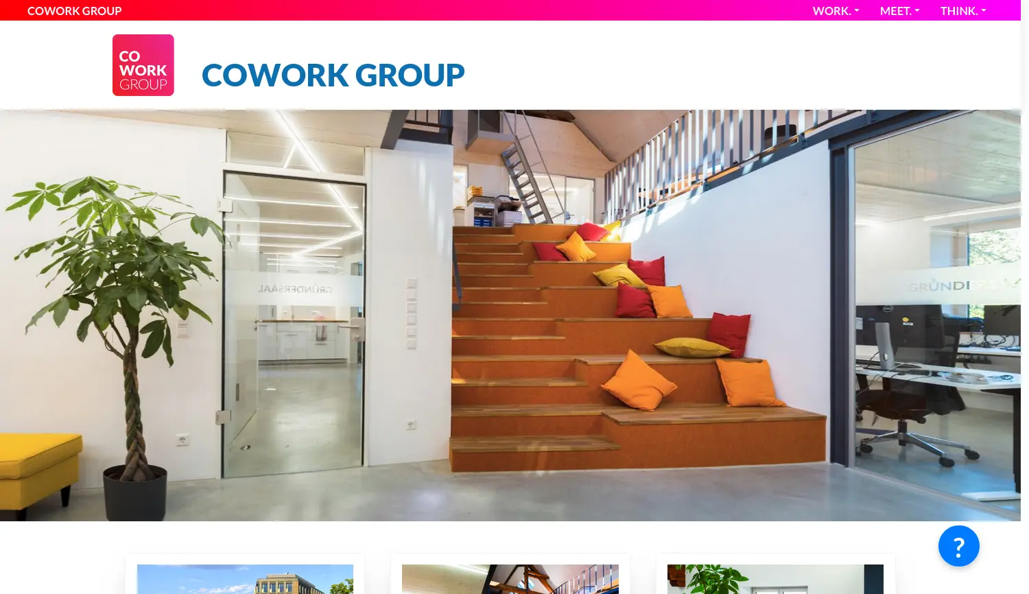 Website der Firma COWORK GROUP GmbH