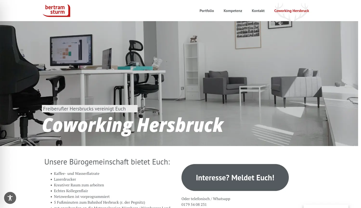 Website der Firma Bertram Sturm