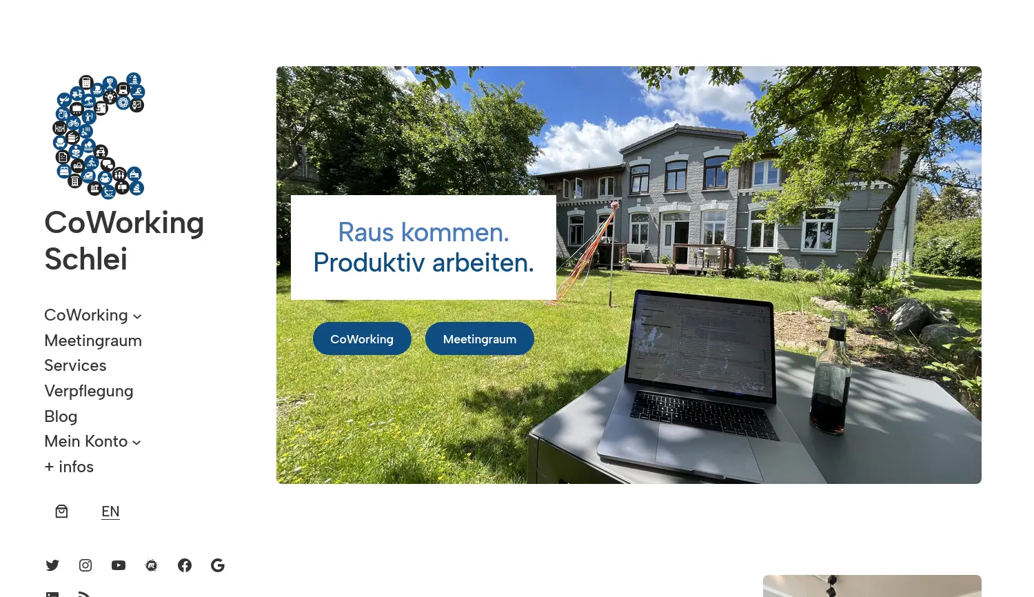 Website der Firma CoWorking Schlei
