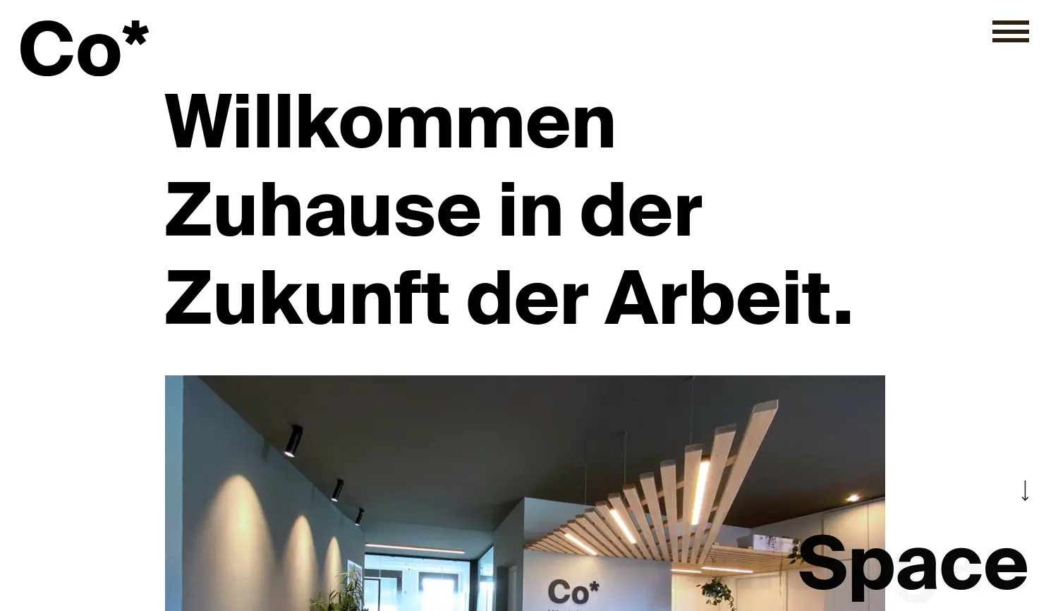 Website der Firma Co* WorkSpace Chiemgau