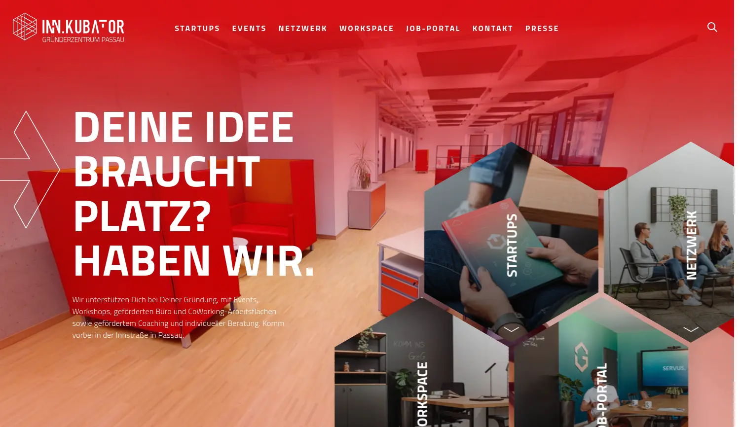 Website der Firma INNkubator