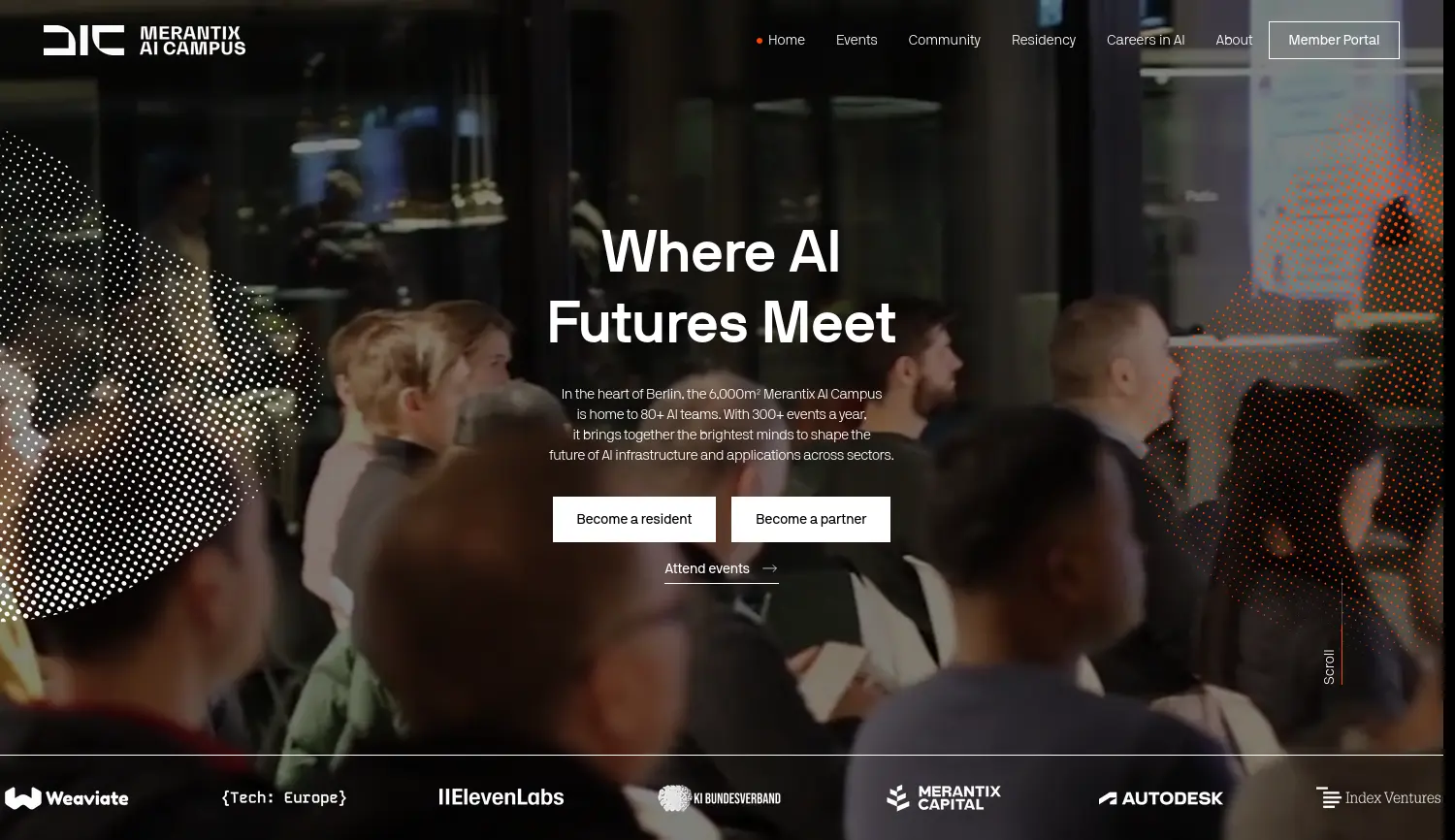 Website der Firma Merantix AG