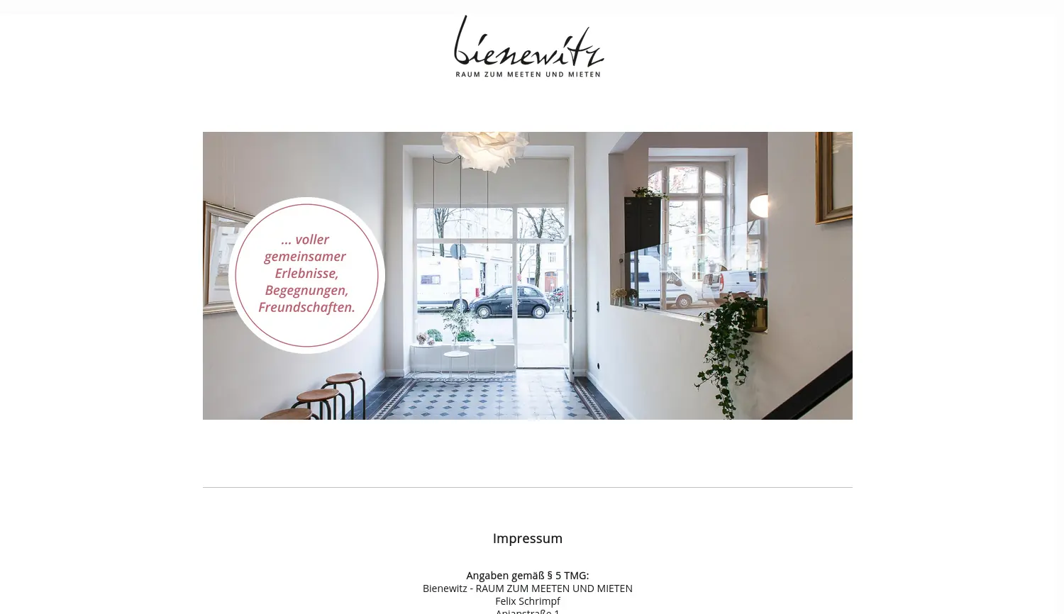 Website der Firma Bienewitz