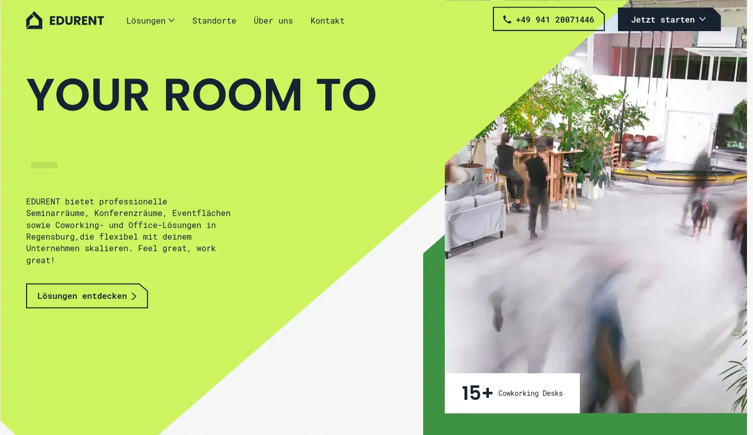 Website der Firma EduRent GmbH